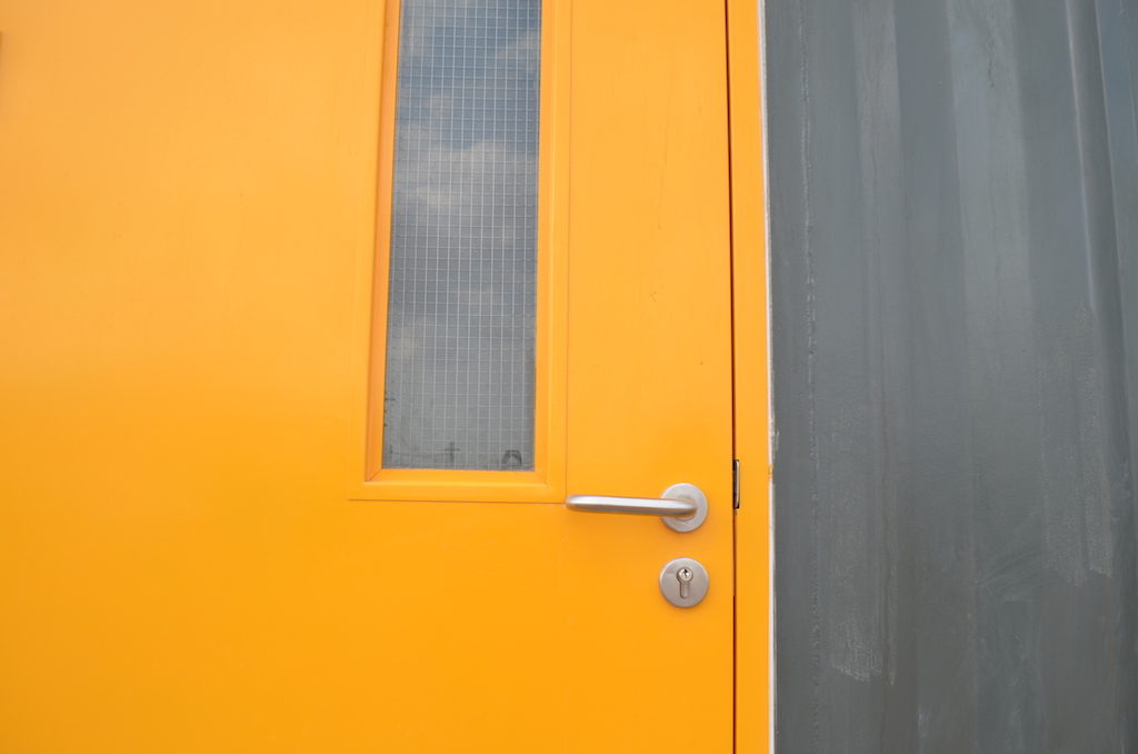 Metal door for container office